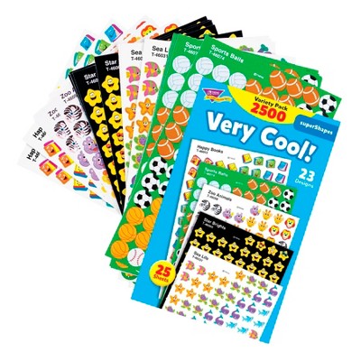 Trend Enterprises Very Cool! superShapes Stickers, 13/32 in, pk of 2500