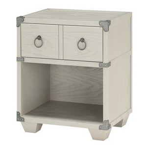 Gulches 1-2 Drawer Nightstand with Open Shelf, USB Charging Port & Safety Stop, Modern Bedroom Storage - 1 of 4