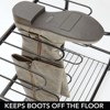 mDesign Metal Boot Storage and Organizer Rack, Holds 6 Pairs - 4 of 4