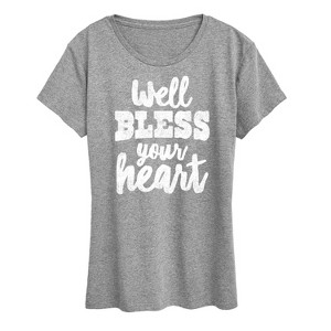 Women's - Instant Message - Well Bless Your Heart Short Sleeve Graphic T-Shirt - 1 of 4