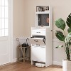 Heynemo 5-in-1 Shoe Cabinet with Flip Drawer, Entryway Shoe Storage with Pegboard, Adjustable Shelf, Wood Entryway Cabinet - 2 of 4