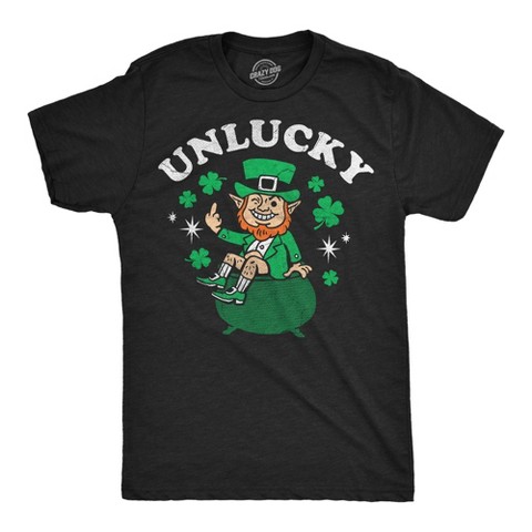 Мужские футболки Crazy Dog T-Shirts, Inc. Mens Funny T Shirts Unlucky Sprite Sarcastic St Patricks Day Tee For Men - Crazy Dog Men's T Shirt for Saint Patrick's Day Black L