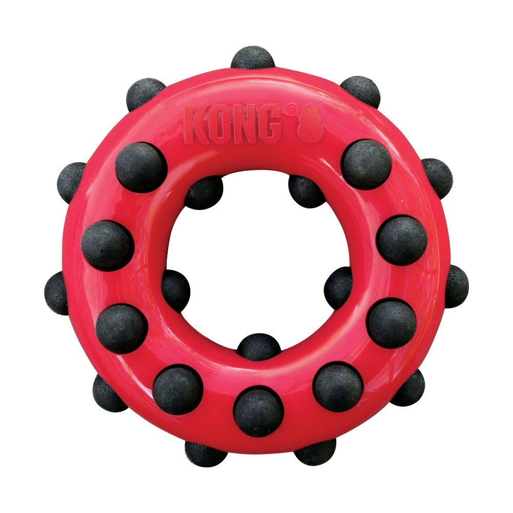 Photos - Dog Toy KONG Dotz Circle Interactive  - Red - L: For Dogs, Thermoplastic Rubber, 0.65 lbs 