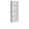 HomeRoots Set of Three White Wood Ten Tier Modular Bookcase with Four Doors - 3 of 4