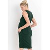 Hello Miz Women's Sleeveless Front Pleat Maternity Dress - 3 of 4