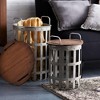 Melrose Metal Basket Side Tables (Set of 2) - 2 of 4