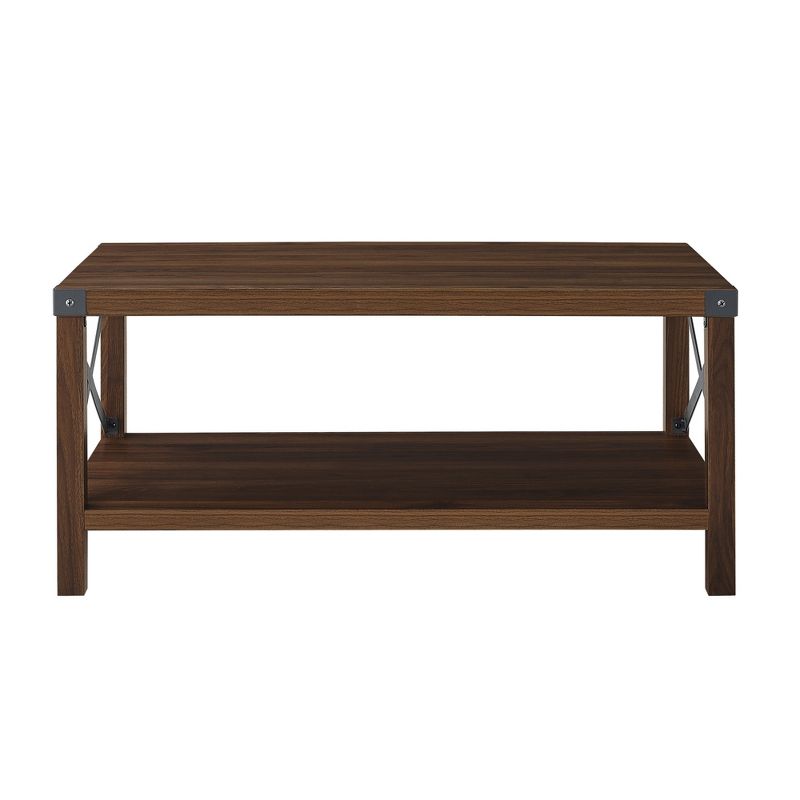 Sophie Rustic Industrial X Frame Coffee Table - Saracina Home, 6 of 16