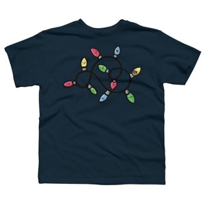 Boy's Design By Humans Christmas Lights By emcgaughey T-Shirt - 1 of 3
