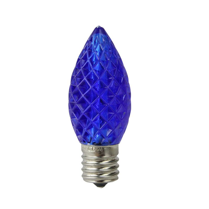 Northlight Pack of 25 Faceted LED C9 Blue Christmas Replacement Bulbs, 1 of 2