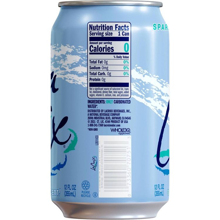 LaCroix Sparkling Water Pure - 8pk/12 fl oz Cans, 6 of 8