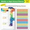 Global Datebooks Secondary Student Planner AY 2024-2025 - Block Style - 5.5"x8.5" (Deep Blue Marble) - 2 of 4