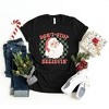 Simply Sage Market Women's Don't Stop Believin' Santa Checkered Short Sleeve Garment Dyed Tee - 3 of 4