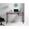 Acme Furniture Yasin Desk Red/Glass - 2 of 4