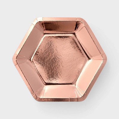 50ct Rose Gold Snack Plates - Spritz™