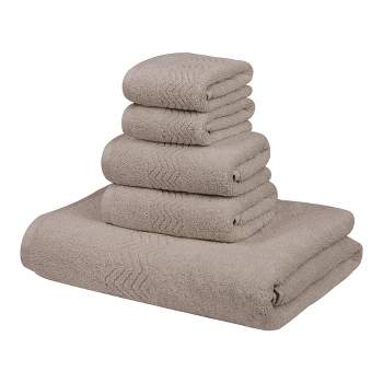 Piccocasa Hand Towel Set Soft 100% Combed Cotton Luxury Towels Highly Absorbent  Bath Towel Taupe Gray 6pcs : Target