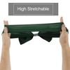 Unique Bargains Chair Sashes Bow Stretch Chair Cover Band with Buckle Slider 13.78"x5.91" Deep Green 10 Pcs - 4 of 4
