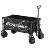 EchoSmile 4.54 cu. ft. Fabric Portable Garden Cart with Adjustable Rolling Wheels in Black - 2 of 4