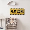 Stupell Industries 10"x24" Kids' Play Zone Caution Children Construction Sign Yellow Black Wall Art Unframed - 2 of 4