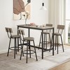 47.2"Pub High Dining Table 5 Piece Set, Industrial Style Pub Table,Grey - 2 of 4