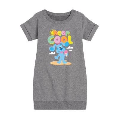 - Blue's Clues & You! - Keep Cool Graphic Short Sleeve Fleece Dress