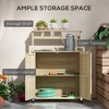 VYNXARIA  Potting Bench ¨C Stylish Wooden Garden Work Table with Storage Cabinet & Shelves! - 4 of 4