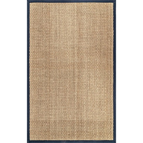Outdoor Loomed Solid Seagrass Area Rug, Seagrass Outdoor Rug