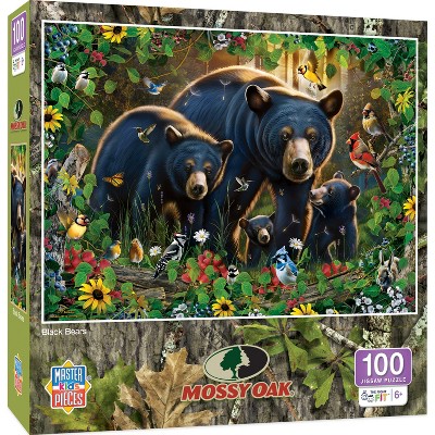 Mossy Oak Black Bears 100-Piece Nature Jigsaw Puzzle