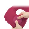 Unique Bargains Inflatable Travel Pillow Press to Inflate for Airplane Train Office - 3 of 4