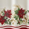 Red and White Poinsettias Holiday Fabric Shower Curtain - Red/White - Elrene Home Fashions - 3 of 3