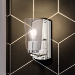 Urban Ambiance Luxury Traditional Wall Sconce 7.75''H x 4.5''W,  Polished Nickel Finish,  Esperance Collection, UHP4150 - 1 of 4