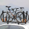 TOOENJOY Roof Mount Bicycle Car Rack, Upright Bike Rooftop Mount Rack with Dual Load Arm & Safe Ratchet Lock,Only for Movable Crossbar - 2 of 4