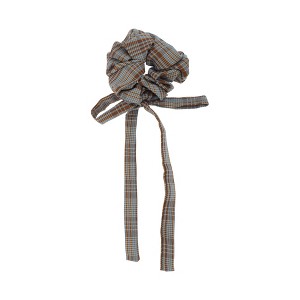 Unique Bargains Plaid Bow Ribbon Scrunchie 1 Pc - 1 of 4