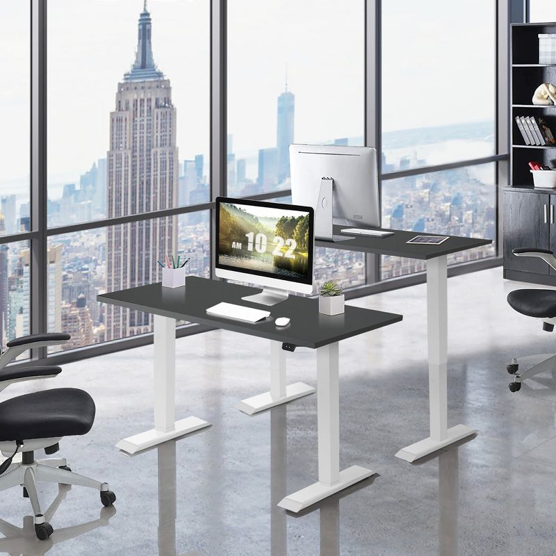 Costway 48'' Electric Sit to Stand Desk Adjustable Standing Workstation w/Control, 2 of 11