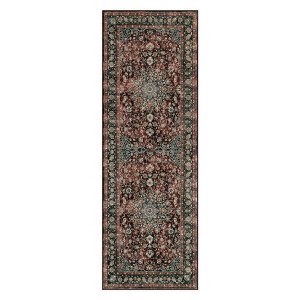 COZONY Vintage Distressed Carpet Mat Rug, Washable Non-Slip Low Pile Area Rug for Living Room Bedroom Dining Room Home Office - 1 of 4