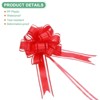 Unique Bargains Plastic Flower Ribbon Glossy Appearance Durable Gift Wrap Bows 10 Count - 2 of 4
