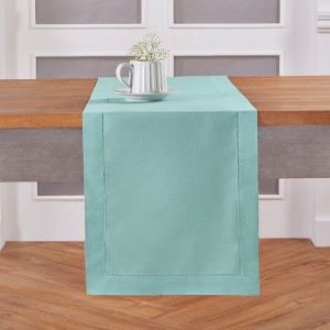 Solino Home Cotton and Linen Hemstitch Table Runner - 1 of 4