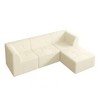 97.25" Modern Minimalist Corduroy L-Shape Modular Sectional Sofa, No Assembly Needed, 4-piece Free Combination Sofa - 3 of 4