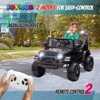 JOYMOR 12V Ride on Truck with Remote Control, Battery Powered Kids Car with LED Lights/Horn/Manual Control/3-5 MPH Speed/Gift for Girl Boy (Black) - 3 of 4