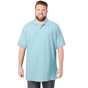 KingSize Longer-Length Shrink-Less Piqué Polo Shirt - 1 of 4