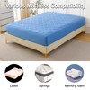SEVOBAL Mattresses Diamond Grid Ultrasonic Waterproof Mattress Protector Mattress Pad Size Q, Blue, 60"*80"*8" - 2 of 4