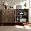 55" Carved 4-Door Sideboard Buffet Cabinet with Adjustable Shelves, Modern Accent Storage Credenza Console for Dining Room Living Room Entryway - 3 of 4