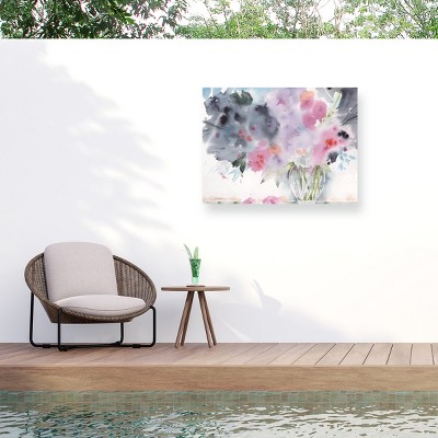 Sheila Golden Blue Indigo Outdoor Canvas Art