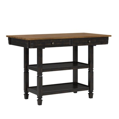 Keyla Antique Two-Tone Kitchen Island - Inspire Q