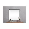 Elegant Lighting Soft corner metal square mirror 30x30 inch in Black - 4 of 4