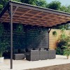 vidaXL Garden Lounge Set Grey PE rattan, powder-coated steel, plastic - 2 of 4