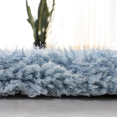 Light Blue 8' x 10' Handmade Tufted Shag Rug