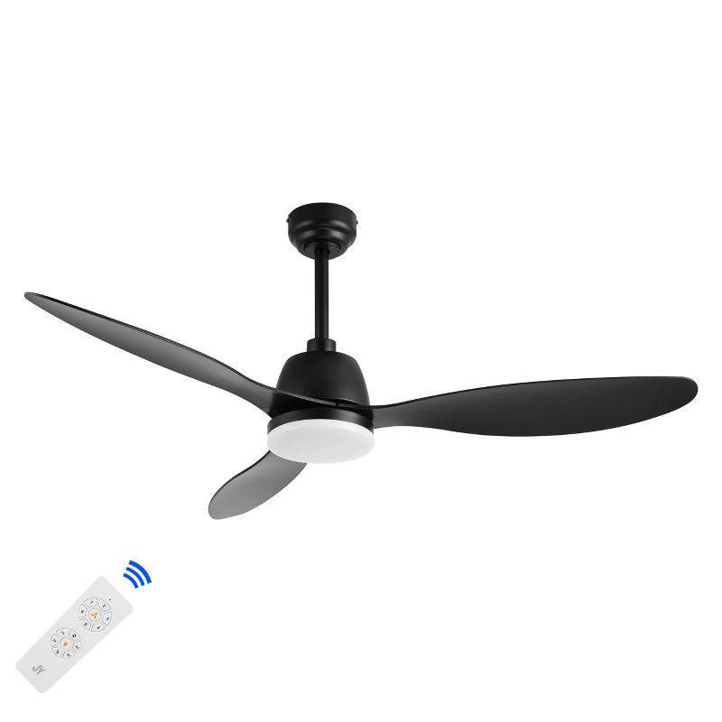 52" 1-Light Audie Iron 6-Speed Propeller Integrated LED Ceiling Fan - JONATHAN Y, 1 of 16
