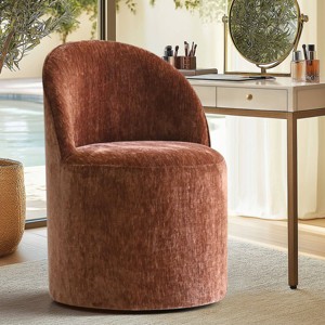Comfy Accent Chair Armless Chenille Upholstered Accent Chair​ with Castors Rolling Accent Chair Living Room -Tanpinhause - 1 of 4