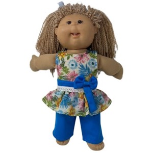 Doll Clothes Superstore Handmade Summer Flowers Outfit For 15-16 Inch Cabbage Patch Kid Dolls - 1 of 4