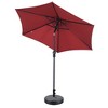Ainfox 7.5ft Patio Umbrella Red With Round Umbrella Base - 4 of 4